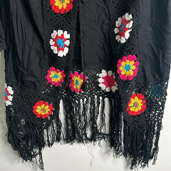 TAMSY corcht comono cotton blend black multi color size large summer, ca… - Picture 5 of 9